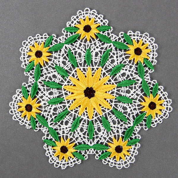 Black Eyed Susan Doily (Battenburg Lace)