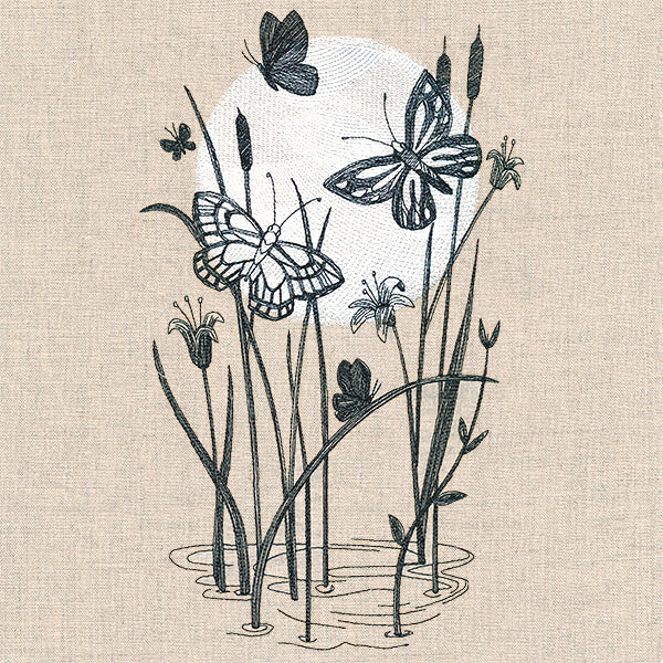 Under the Moonlight Pond Scene