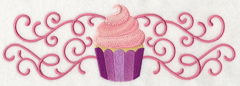 Sweet Cupcake in Filigree Border
