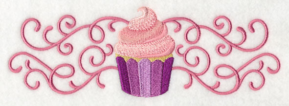Sweet Cupcake in Filigree Border