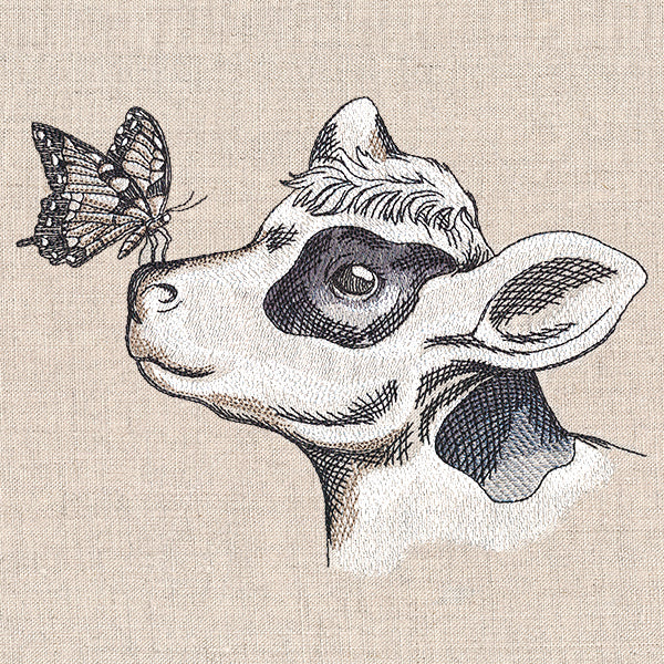 Poised Monarch & Cow