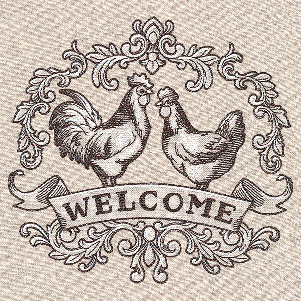 Fancy Welcome Chicken Crest