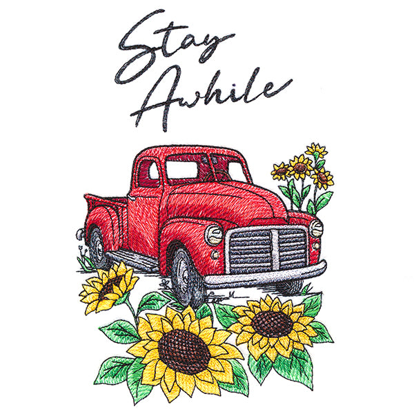 Stay Awhile Retro Truck