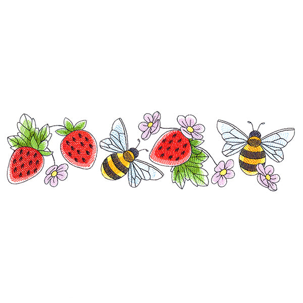 Bees & Berries Border