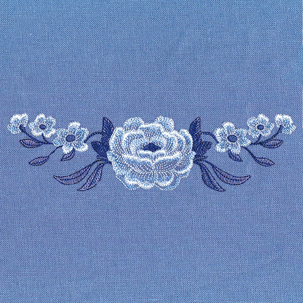 Into The Wild Blue Floral Border