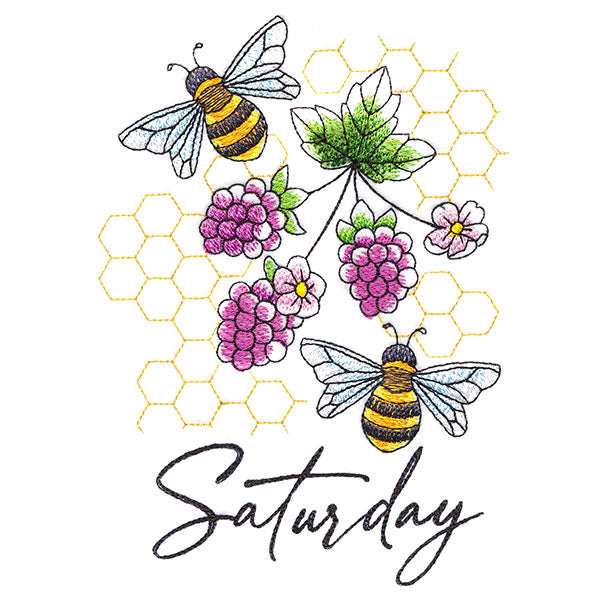Honeybees & Blackberries On Saturday