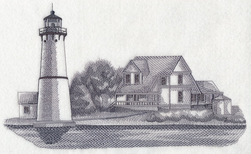 Rock Island Lighthouse Sketch (New York)