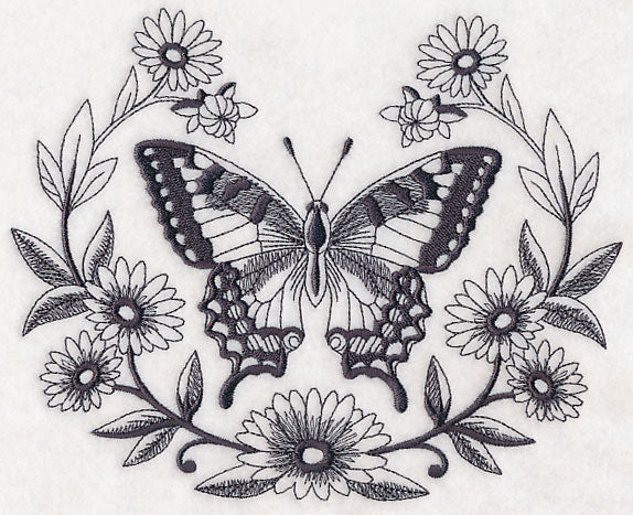 Swallowtail and Daisy Laurel