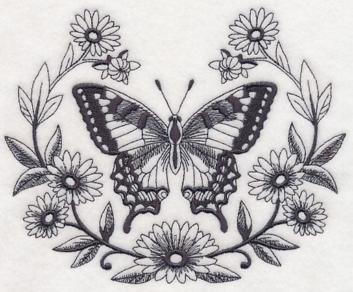 Swallowtail and Daisy Laurel