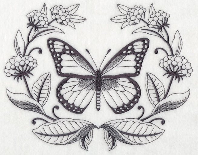 Monarch and Milkweed Laurel