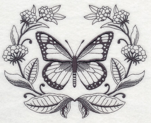 Monarch and Milkweed Laurel