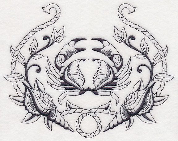 Crab and Seashell Laurel