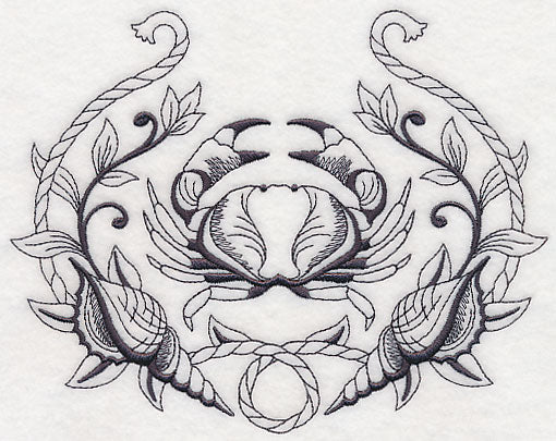 Crab and Seashell Laurel