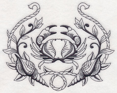 Crab and Seashell Laurel