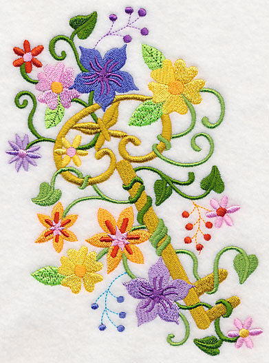 Enchanted Key in Flowers