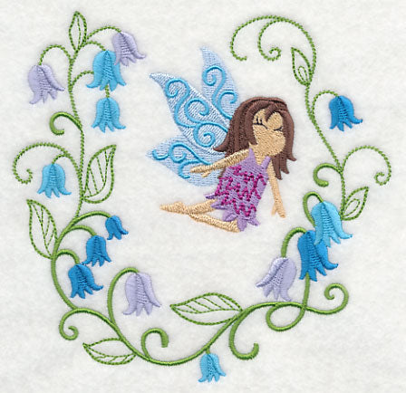 Fairy Bonnie with Bluebell Wreath