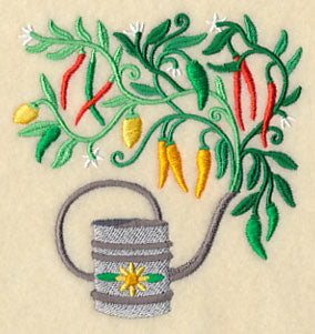 Chili Peppers and Watering Can