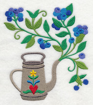 Blueberries and Watering Can