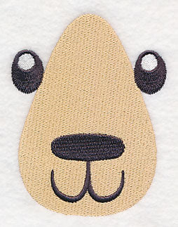 Jackie Bear Face (Smiling)