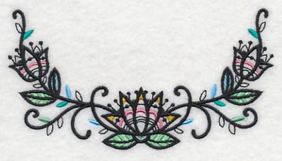 Lotus Blackwork Neckline (Crewneck)