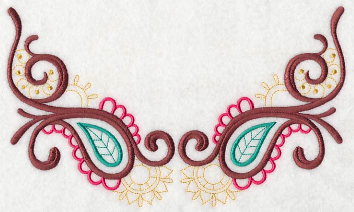 Mehndi Paisley Neckline (V-Neck)