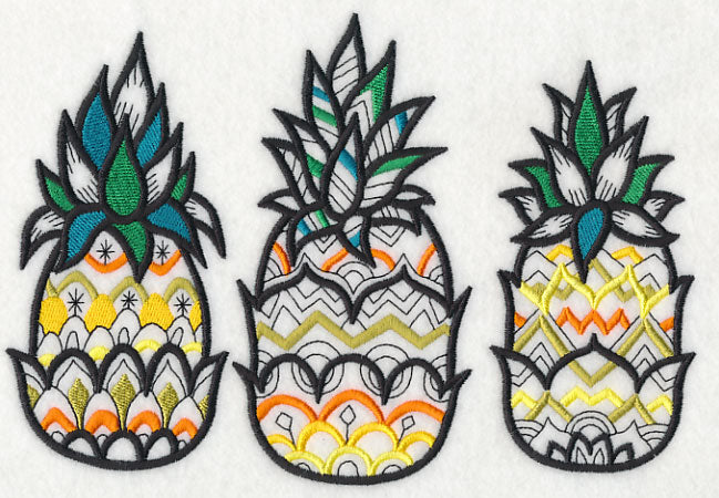 Pineapple Trio (Blackwork)