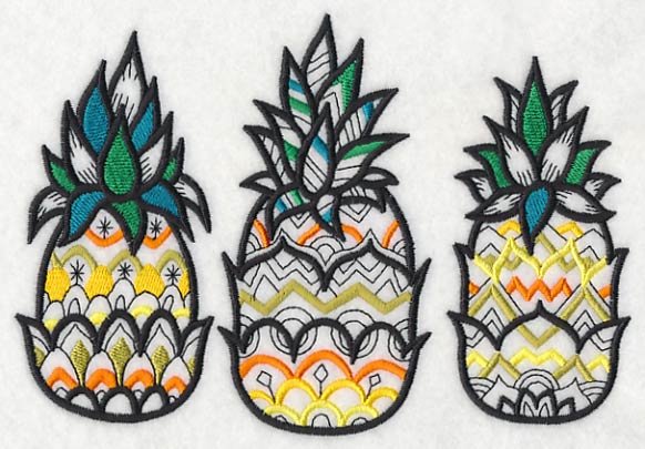 Pineapple Trio (Blackwork)