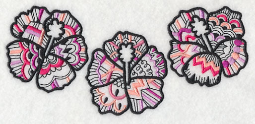 Hibiscus Trio (Blackwork)