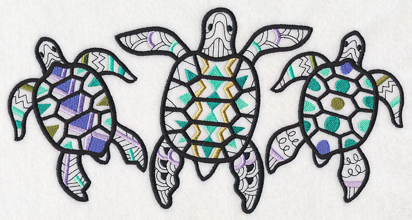 Sea Turtle Trio (Blackwork)