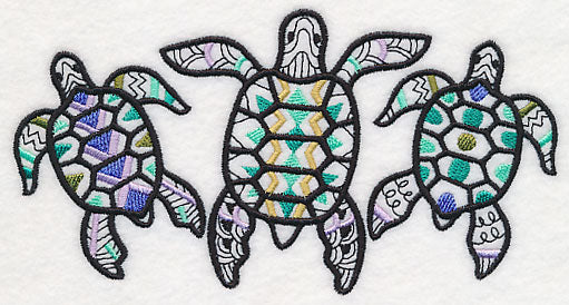 Sea Turtle Trio (Blackwork)