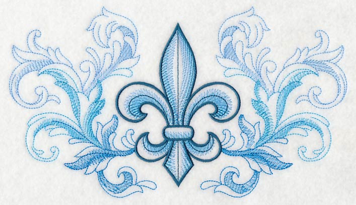 Fleur de Lis with Baroque Background