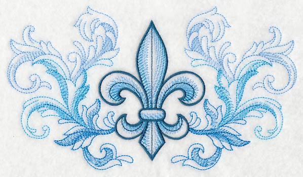 Fleur de Lis with Baroque Background