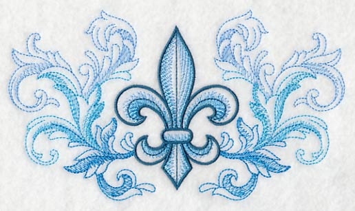 Fleur de Lis with Baroque Background