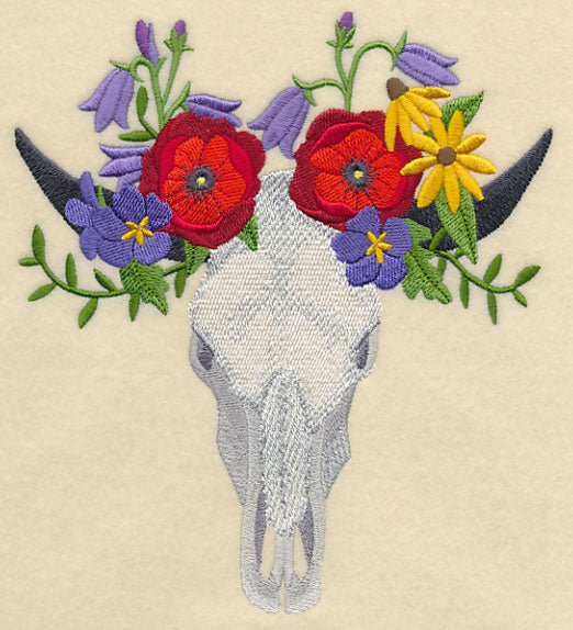 Skull in Wildflowers