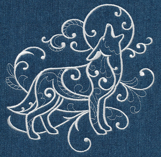 Howling Coyote (Whitework)