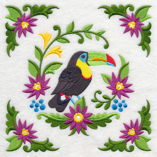 Toucan and Flower Frame