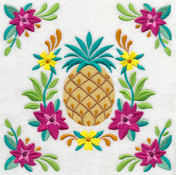 Pineapple and Flower Frame