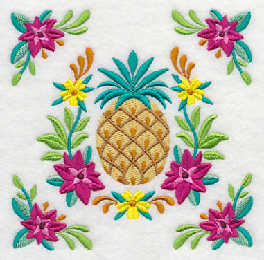 Pineapple and Flower Frame