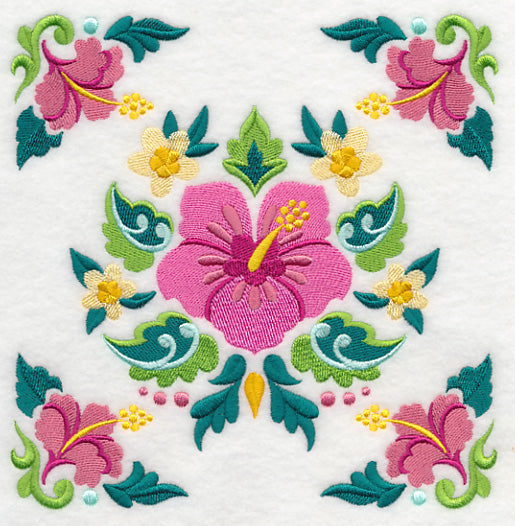 Hibiscus and Tropical Frame