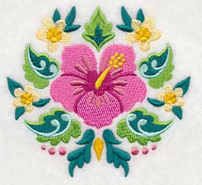 Hibiscus and Tropical Frame