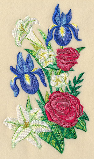 Red White & Bloom Spray in Watercolor