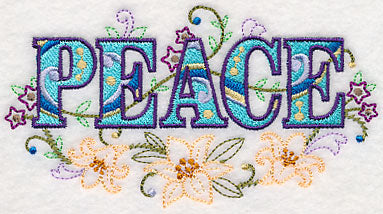 Peace with Vintage Flower Fade
