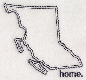 British Columbia Outline (Vintage)