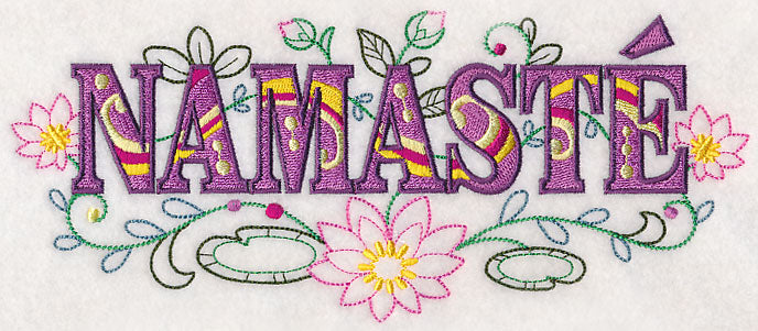 Namaste with Vintage Flower Fade
