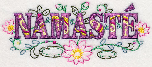 Namaste with Vintage Flower Fade