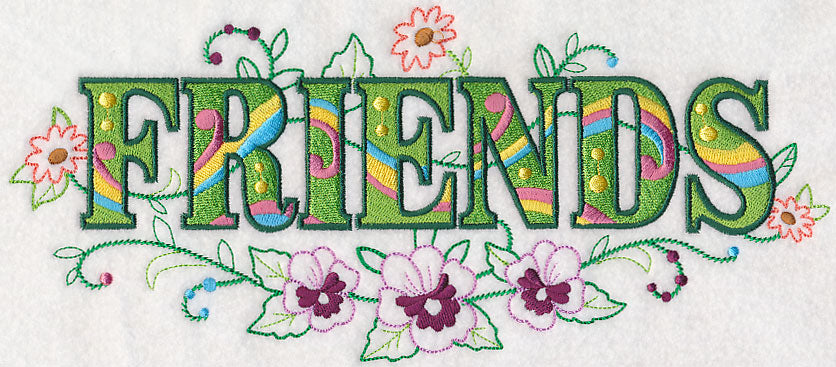 Friends with Vintage Flower Fade