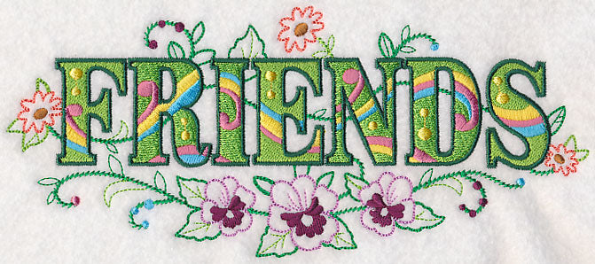 Friends with Vintage Flower Fade