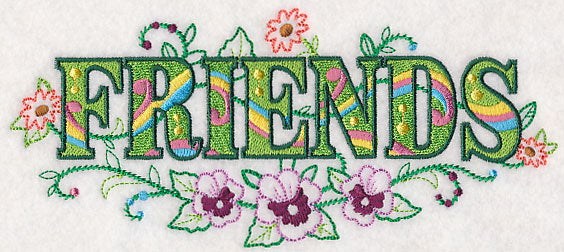 Friends with Vintage Flower Fade