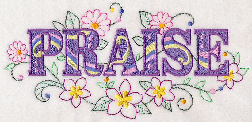 Praise with Vintage Flower Fade