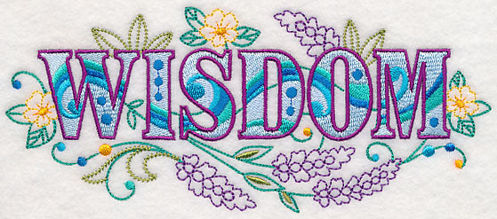 Wisdom with Vintage Flower Fade